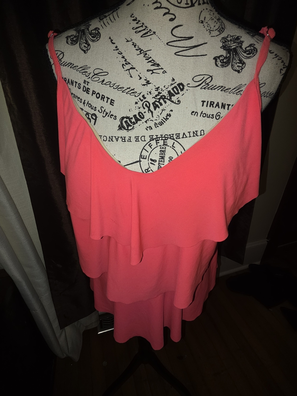 Aqua Green Women's UPF 50 Coral 3 Tiered Ruffle Tankini Top XL